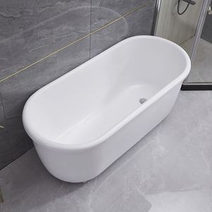 Bañera Ovalada Moderna Independiente de Acrílico, Tamaño Adulto, Duradera, para Uso Doméstico - Product Image 1