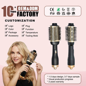 <span class=keywords><strong>Cepillo</strong></span> de Aire Caliente Profesional 3 en 1, Secador de Pelo, <span class=keywords><strong>Cepillo</strong></span> Voluminizador, Herramienta de Peinado con Iones Negativos Antiencrespamiento, Rizador y <span class=keywords><strong>Alisador</strong></span> - Product Image 1