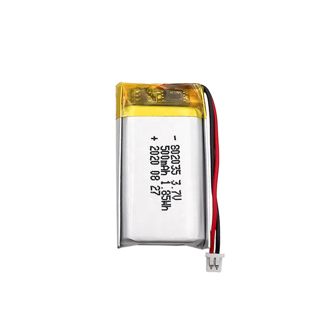 802035 1.85wh Prismatic Lithium Ion Battery 3.7v 500mah Li Polymer Battery for Digital Devices