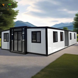 Maison préfabriquée modulaire portable pliable extensible en conteneur <span class=keywords><strong>de</strong></span> 20 pieds, 2, 3, 4, 5 chambres, villa préfabriquée, maison mobile miniature - Product Image 2