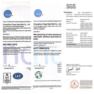 SAIGE 3mm 6mm 7mm 8mm 12mm 24mm Sólido ROHS ISO9001SGS G100 AISI 304 316 Bola de acero inoxidable para rodamientos - Product Image 6