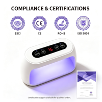 Lampe à ongles UV LED Meixin 10 pouces 30W ODM/OEM avec séchage rapide pour salon et usage domestique, matériau ABS, design sans fil, BSCI
