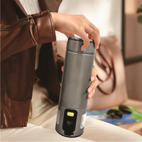 Kotak Pil & Dispenser Botol Air Minum Portabel OEM Model P40 Bahan Stainless Steel 320ml 3 Kompartemen untuk Penggunaan di Rumah & Luar Ruangan
