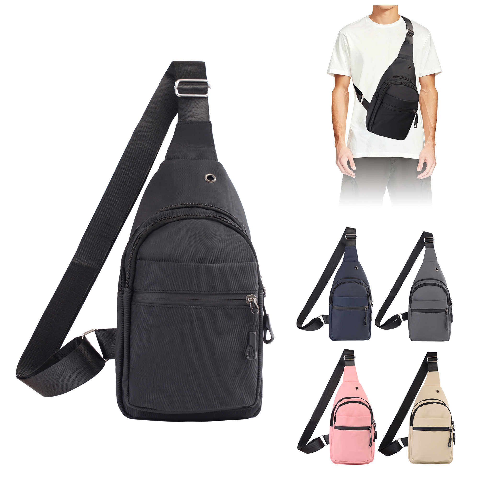 Lady Multifunction Outdoor Sports Waterproof Crossbody Bag