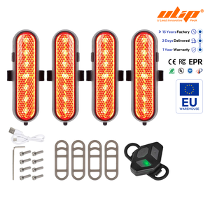 Ulip Red 4 Juegos de Luces Intermitentes Recargables con Control Remoto, Aptas para Casi Todos los Scooters, Bicicletas y Bicicletas Eléctricas - Product Image 1