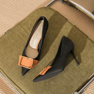 Nouvelle couleur, talon haut de 8 cm, chaussures de travail de luxe 2024, escarpins de créateur, talons pour femmes - Product Image 3