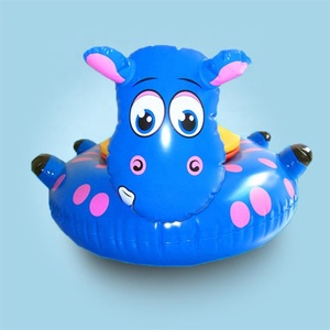 Bateau à moteur électrique gonflable pour enfants avec pare-chocs et lumière LED pour piscine, bateau à rames manuel gonflable pour piscine - Product Image 3