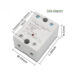 Relais statique monophasé 10A 25A 40A DC-AC DC-DC AC-AC SSR à traversée de zéro, format miniature, direct usine - Product Image 2