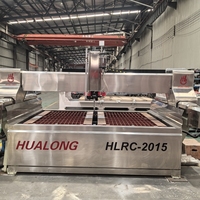 Machine de découpe à jet d'eau CNC, découpeuse automatique de pierre, haute pression, pour marbre, granit, pierre, Hualong HLRC-2015