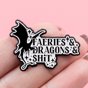 Spille smaltate con <span class=keywords><strong>fate</strong></span> e draghi, perfette per zaini, valigette, decorazioni per abbigliamento, opzione regalo - Product Image 6
