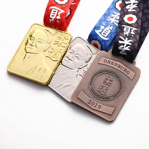 ผู้ผลิต Medallas Kung Fu Jiu Jitsu Judo เหรียญที่กำหนดเอง2d 3d ทองเงินทองแดงเหรียญกีฬา3d โลหะเทควันโดคาราเต้เหรียญ