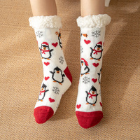 Nouveau hiver tricot femmes épais Sherpa polaire doublé thermique flou noël moelleux pantoufle chaussettes sol intérieur chaussettes avec anti-dérapant