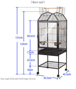 Springstang Bovenop In Vogelkooien Voor Papegaaienduiven Die Ijzerdraadkooi Spelen Met Stationstaven Voedselbassins Dienblad Vogelhuisje - Product Image 5