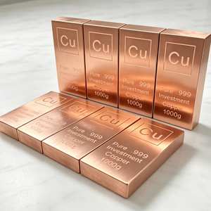 Barra de Cobre de Inversión 1000g Cu Puro 99.9 Placa Sin Aleación - Product Image 1
