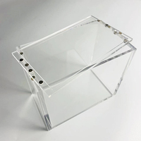 Boîte de présentation en acrylique transparente personnalisée, style moderne, pour boîte de booster ETB, couvercle anti-poussière, haute transparence, boîte de rangement pour boîte d'entraînement d'élite