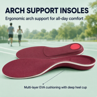 Semelles de sport pour la course à pied avec soutien de la voûte plantaire, amorti, absorption des chocs, respirantes, haute élasticité, antidérapantes et talonnette profonde pour baskets