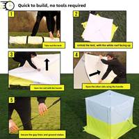 Abri portable d'extérieur à une chambre, tente de camping pop-up en fibre de verre et tissu Oxford, utilisable en toutes saisons, imperméable, résistante au soleil et au froid