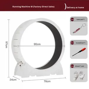 ADZIA Rouleau d'exercice silencieux en bois écologique pour animaux de compagnie, roue de course tendance pour chat, structure d'escalade, jouet d'exercice pour chat TikTok - Product Image 3