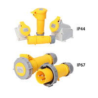 110V industriel 120V IP44 IP67 3 * 16A 3 * 32A 3 * 63A 3 * 125A connecteur de prise femelle surface dissimulée montage cuivre 3P 4H puissance