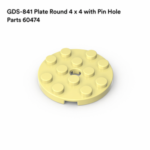 [Gobrick] บล็อกก่อสร้าง GDS-841 LDD แผ่น60474กลม4x4พร้อมรูเข็ม - Product Image 1