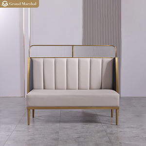 โซฟาเบนช์เหล็กสแตนเลสสุดหรูทันสมัย รุ่นไฮเอนด์ โซฟาแบบมีที่นั่ง - Product Image 3