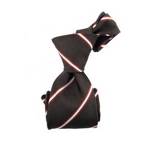 เนคไทโลโก้ทีมสวีเดน มัลโม เรดฮอว์กส์ ผ้าไหมทอลายสีน้ำตาลแดง ขายส่ง เนคไทกีฬาบุรุษ เนคไทสโมสรแบบกำหนดเอง - Product Image 4