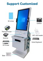 Layar sentuh Layanan Mandiri Printer A4 SDK kios pemindaian kecepatan tinggi kartu ID membaca lantai berdiri multi-os mesin lengkap