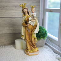 Produits en stock Statues religieuses catholiques Résine Statues chrétiennes Madonna del Carmelo Notre-Dame de M