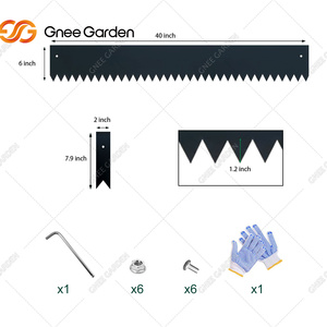 GNEE Bordure de paysage en vinyle noir pour jardins modernes - Product Image 3