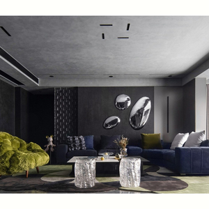 Modern high grade marble matched solid wood furniture customization for villa penthouse whole house layout - Product Image 2