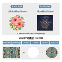 Sous-verre en céramique personnalisé par sublimation avec support en liège, logo sur mesure, antidérapant, écologique, réutilisable, pour cadeaux de mariage et de pendaison de crémaillère