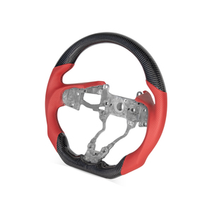 Volante Deportivo <span class=keywords><strong>de</strong></span> Fibra <span class=keywords><strong>de</strong></span> Carbono con Tira <span class=keywords><strong>de</strong></span> Cuero Perforado Rojo para Acura Rdx y Tlx, Superventas - Product Image 2