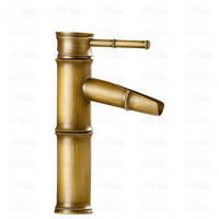 Wayon Cuivre Robinet De Salle De Bains En Laiton Bassin Robinets De Luxe Grand Bambou Eau Chaude Froide Avec Deux Tuyaux Cuisine Jardin Extérieur