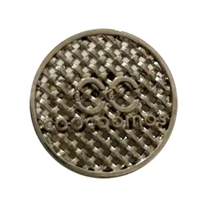 Wholesale custom logo metal souvenir round lapel pin with safety pin