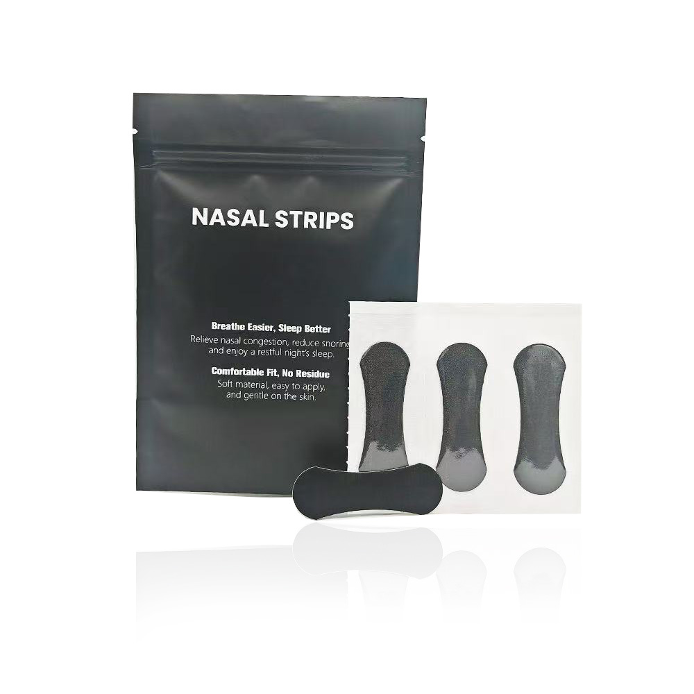 Hot Selling Black Nasal Strips Pain Relief Nose Patch to Stop Snoring Improve Breathing and Sleep Quality