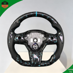 Volant en cuir de style sportif personnalisé pour Tesla Model Y et Model 3, inspiré du design d'avion - Product Image 4