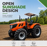 Tracteurs agricoles 4x4 110 ch avec pare-soleil, moteur diesel, système hydraulique