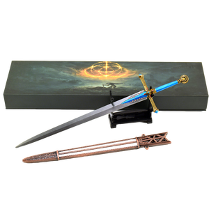 Set Regalo Serie Elden Ring: Armi all'Ingrosso, Spada Grande <span class=keywords><strong>Luna</strong></span> Nera, Coltello Protesico Maraniano, Spade Interamente in Metallo Disponibili per la Vendita al Dettaglio - Product Image 6