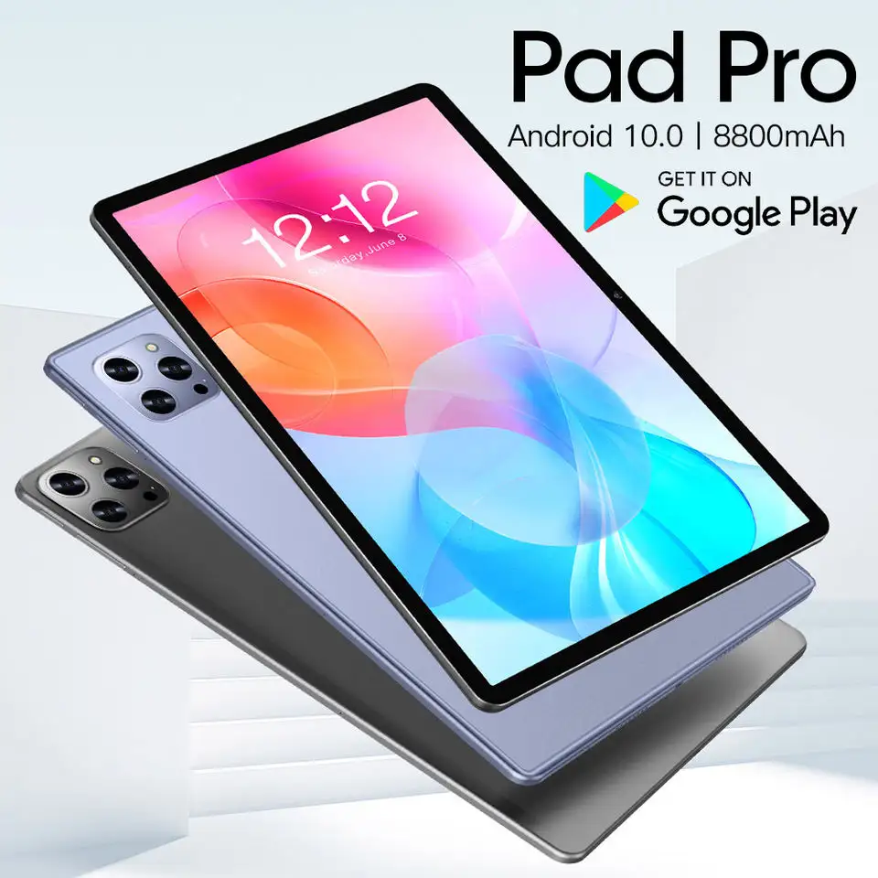 Tablet P37-pad Pro Baru Tablet 10.0 Inci 12Gb + 512Gb Snapdragon 870 Tablet Pc Android 10 13mp + 24mp 8800Mah Octa Core Tablet Pad Dual Band