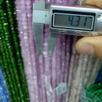 Pierres naturelles de Kunzite de haute qualité, perles à facettes de 2/3/4 mm, pierres précieuses en vrac pour la fabrication de bijoux, couleur comme sur l'image, Guangdong, vente rapide