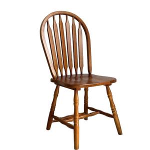 Silla Windsor con Respaldo de Madera Maciza Color Nogal, Silla de Comedor Minimalista para Hogar, Restaurante o Cafetería - Product Image 5