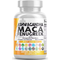 Kapsul Ashwagandha Maca Fenugreek Maca Hitam Maca Merah Tribulus Tongkat Ali Dong Quai Ginseng 60 Kapsul Pasokan Grosir