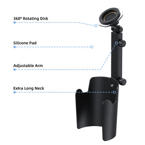 Support de tasse multifonctionnel réglable et stable avec support magnétique pour téléphone, antidérapant et portable, accessoires de voiture - Product Image 5
