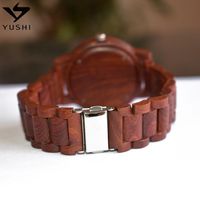 Jam tangan kayu Logo kustom merek mewah buatan tangan antik jam tangan Quartz Miyota pria grosir