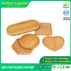 Wholesale Classic Bamboo <strong>Cup</strong> Coaster Set Irregular Shape Eco-Friendly Customizable Mats &amp; <strong>Pads</strong> for Kitchen &amp; Home Decoration - Product Image 1