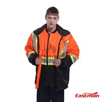 Veste d'hiver haute visibilité 3-en-1 certifiée EN ISO 20471 EN 343, imperméable, coupe-vent, respirante, en tissu Oxford 190 g/m², vêtements de travail robustes