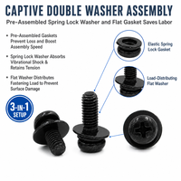 Garantie de livraison ponctuelle Vis SEMS personnalisées en zinc noir 10mm 15mm 20mm à tête cylindrique Phillips pour boîtier de commande