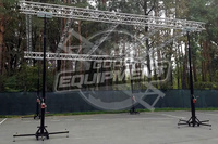 Torre de elevación de altavoz de 6m para altavoz, soporte de elevación de armazón de altavoz de manivela resistente Line Array