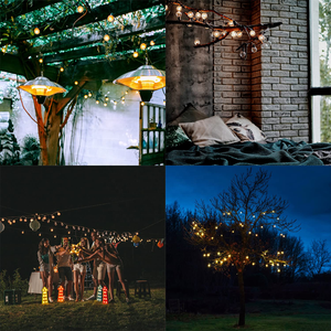 Guirlande lumineuse LED G40 à énergie solaire, 100 pieds, étanche IP44, pour extérieur, jardin, Noël, 30000 heures de durée de vie - Product Image 2
