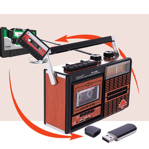 Retro Portable Cassette Recorder AM FM SW Radio BT <b>USB</b> SD Card Auto Stop System For Home Outdoor Travel Use Stereo Boombox - Product Image 6
